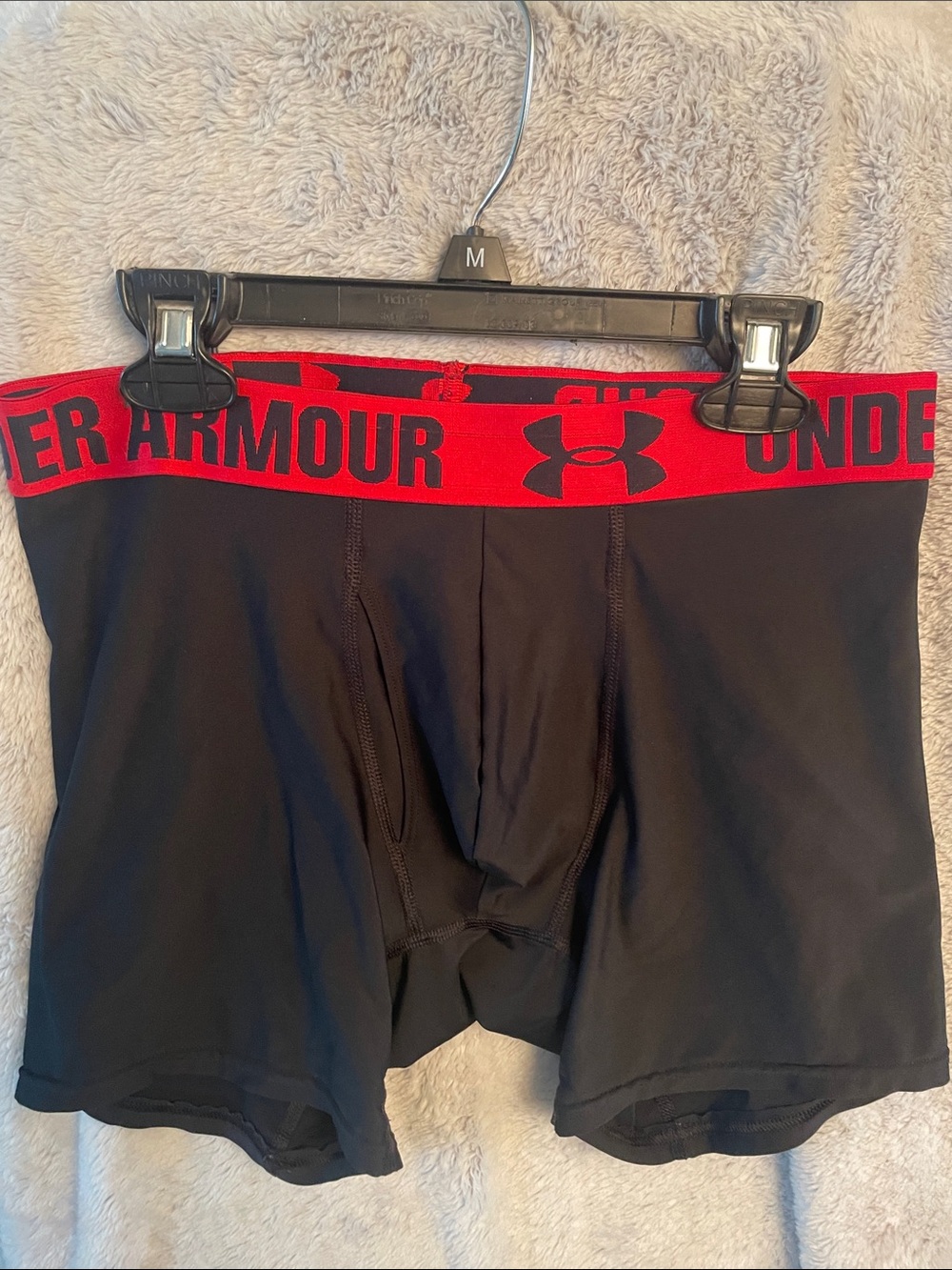 Under Armour Black Boxer Briefs with Red Branded Waistband